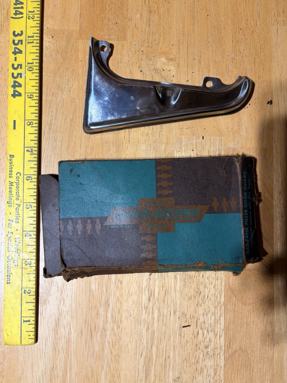 Vintage 1963 Chevrolet Impala Gas Tank Filler Door Guard GM Accessory NOS