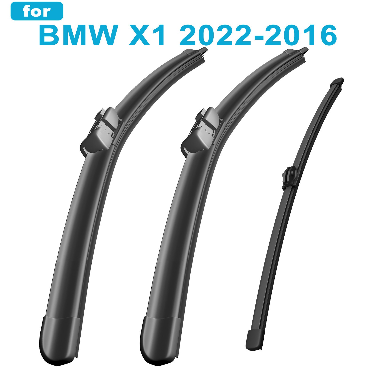 For BMW X1 2022‑2016 Front and Rear Windshield Wiper Blades All-season  F48 F49