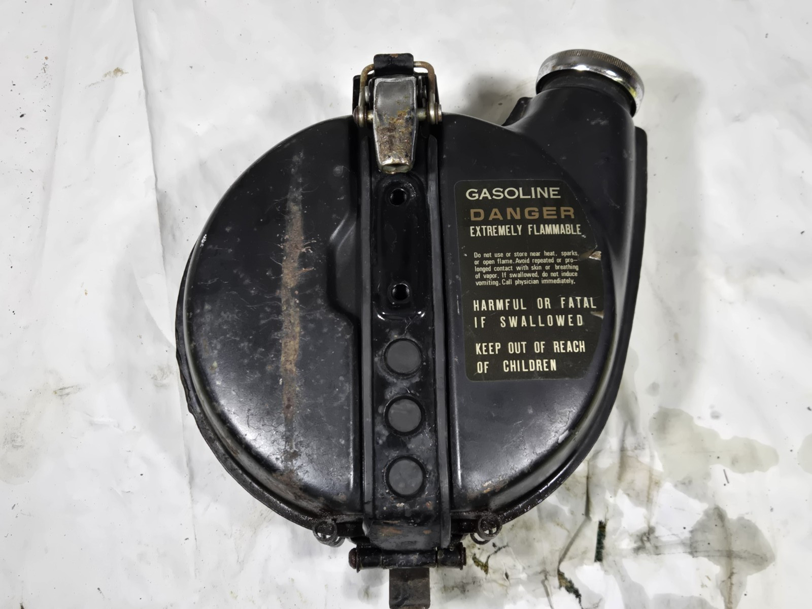 Honda CT90 CT110 Auxiliary Fuel Tank Canteen with Strap, CT 90 110 Honda CT90 CT110 Auxiliary Fuel Tank Canteen with Strap, CT 90 110