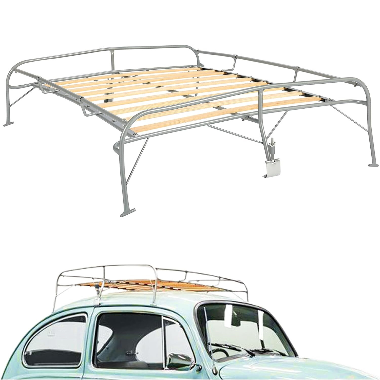Roof Cargo Basket Compatible with All Volkswagen Super Beetle Roof Rack Basket Roof Cargo Basket Compatible with All Volkswagen Super Beetle Roof Rack Basket
