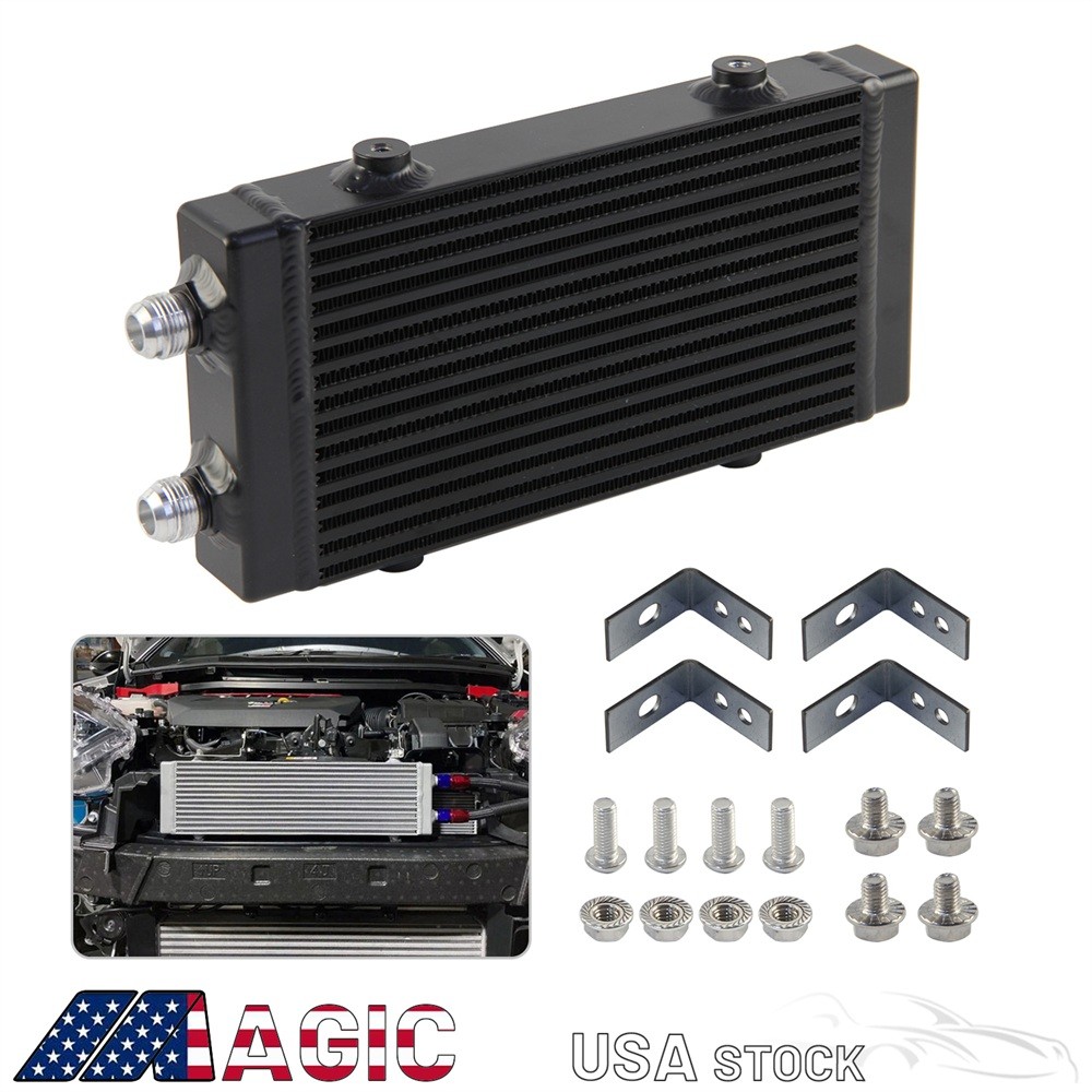 Universal Small Bar and Plate Dual Pass Black Oil Cooler Core:9.5\ Universal Small Bar and Plate Dual Pass Black Oil Cooler Core:9.5\