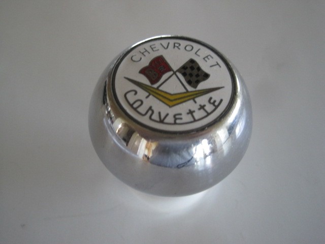 Vintage Corvette Gear Stick Shift Knob Chrome Steel GUC