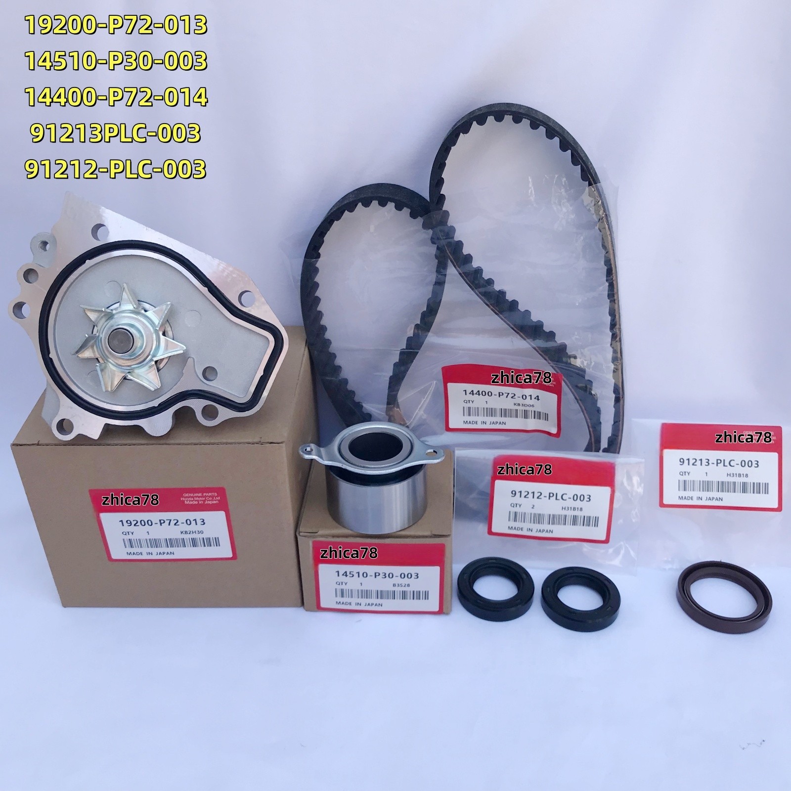 OEM For 1997-1998 HONDA CR-V EX LX Timing Belt Kit Water Pump