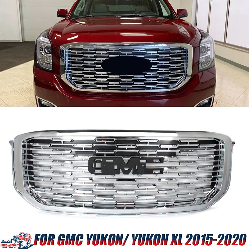 For GMC Yukon/ Yukon XL 2015-2020 Front Bumper Grille Grill Chrome Denali Style