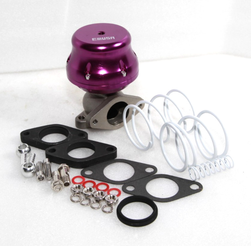 EMUSA Uniersal 35MM/38MM Adj. Wastegate 2-Bolt PURPLE SET AT 7 PSI EMUSA Uniersal 35MM/38MM Adj. Wastegate 2-Bolt PURPLE SET AT 7 PSI