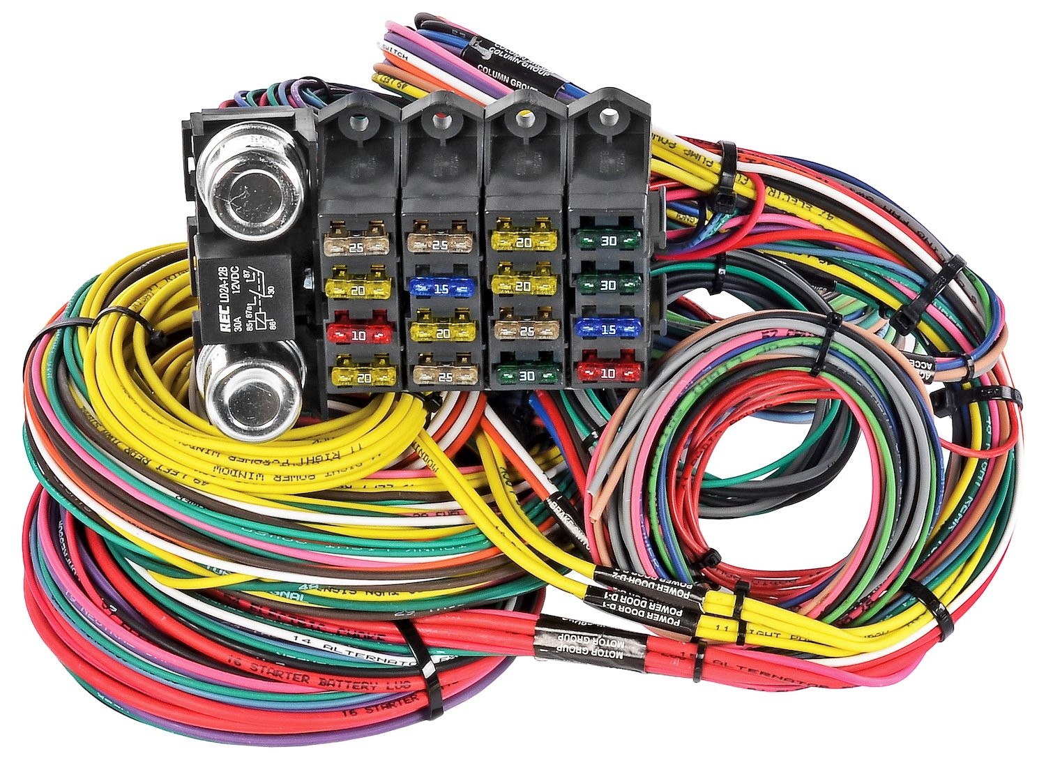 JEGS Universal Wiring Harness 20-Circuit with Fuse Block
