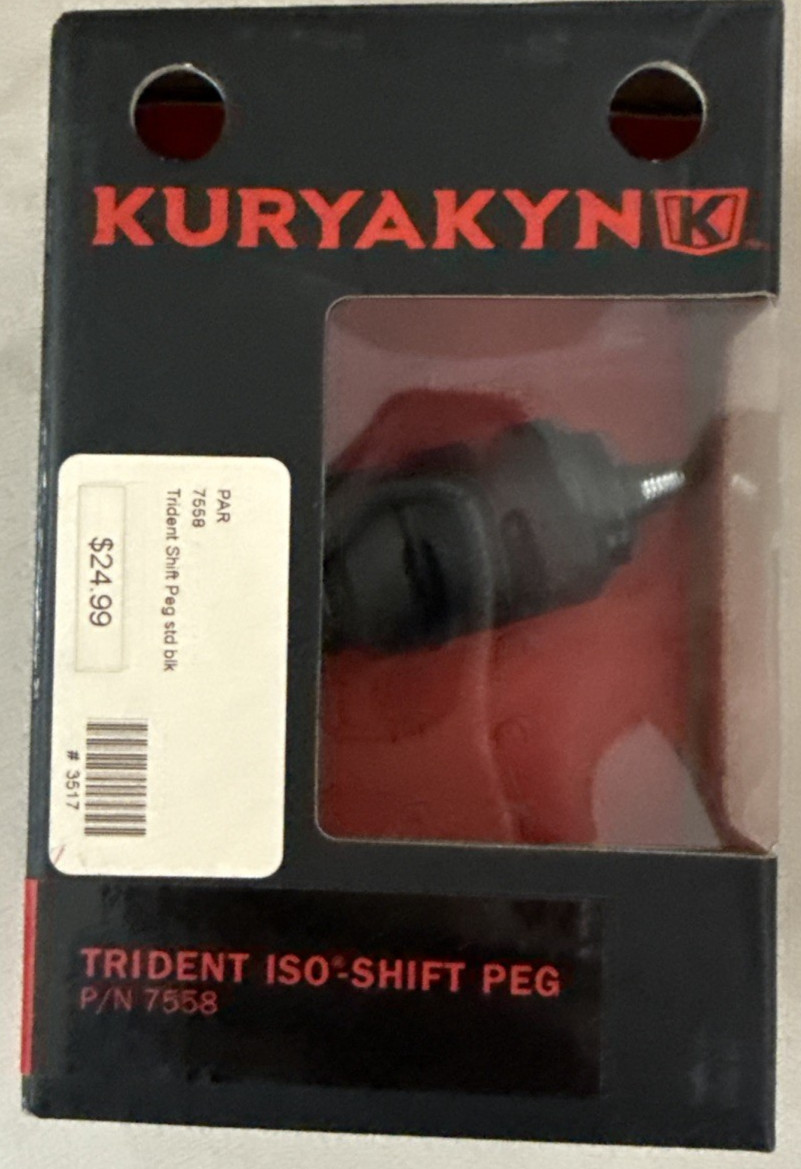 Kuryakyn Trident ISO Pegs Shifter Peg - Black 7558 Kuryakyn Trident ISO Pegs Shifter Peg - Black 7558