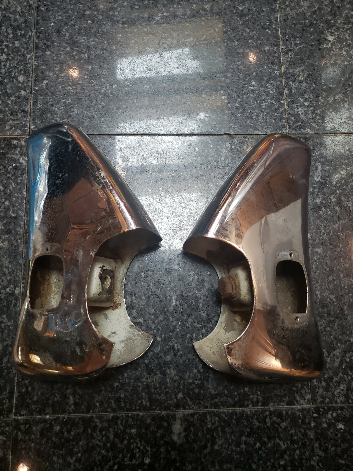 Mercedes-Benz 300SL Roadster 1957-1963 Rear Bumper Guard Set (2) W198 OEM