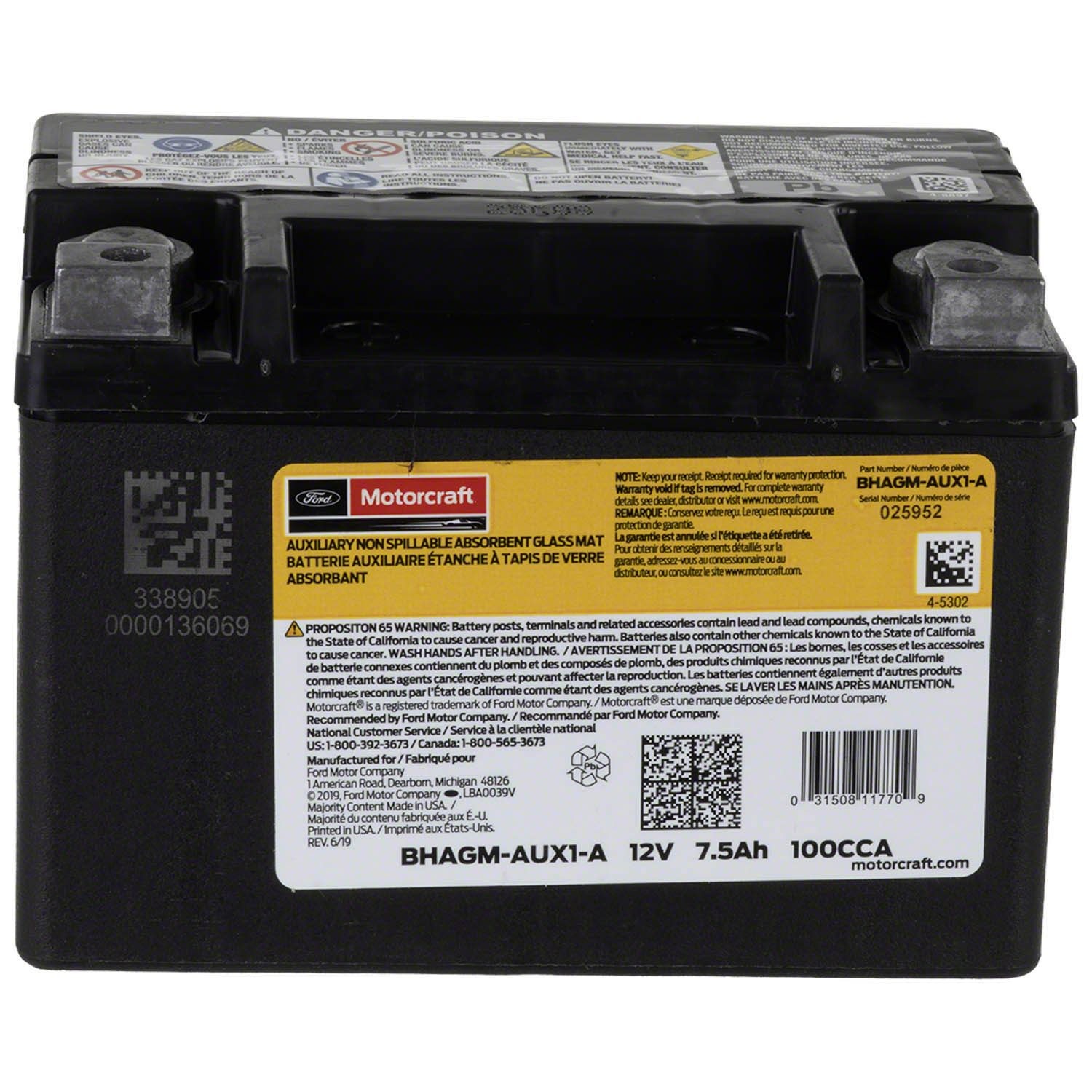 Fits 2020-2026 Ford Explorer Vehicle Battery BHAGM-AUX1-A
