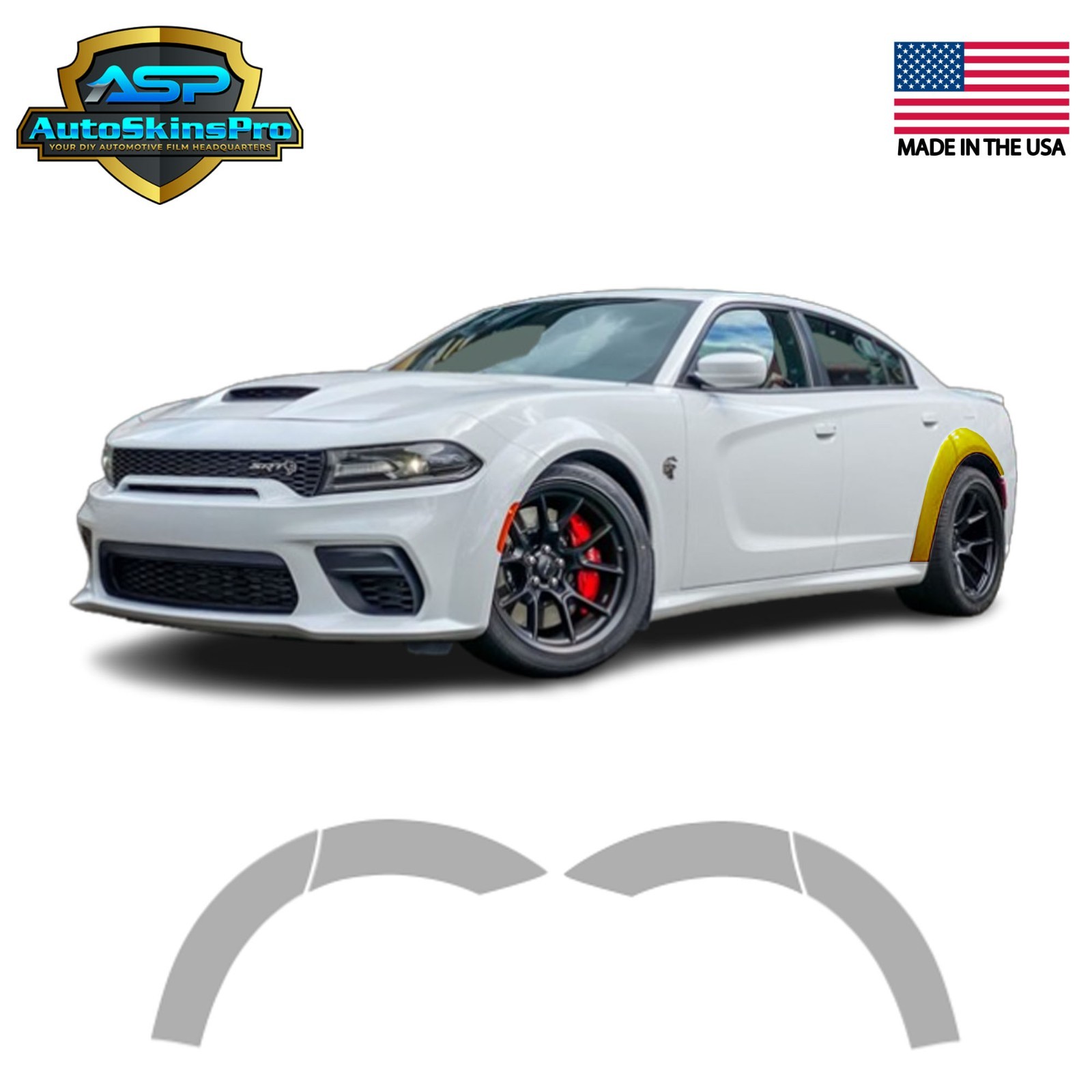 Precut Paint Protection Film (PPF) for 2020-23 Charger SRT Widebody Rear Flares Precut Paint Protection Film (PPF) for 2020-23 Charger SRT Widebody Rear Flares