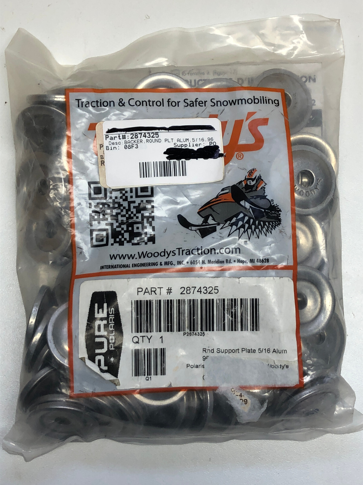 OEM NOS Genuine Polaris Original Backer Round PLT Aluminum P/N 2874325 NEW OEM NOS Genuine Polaris Original Backer Round PLT Aluminum P/N 2874325 NEW