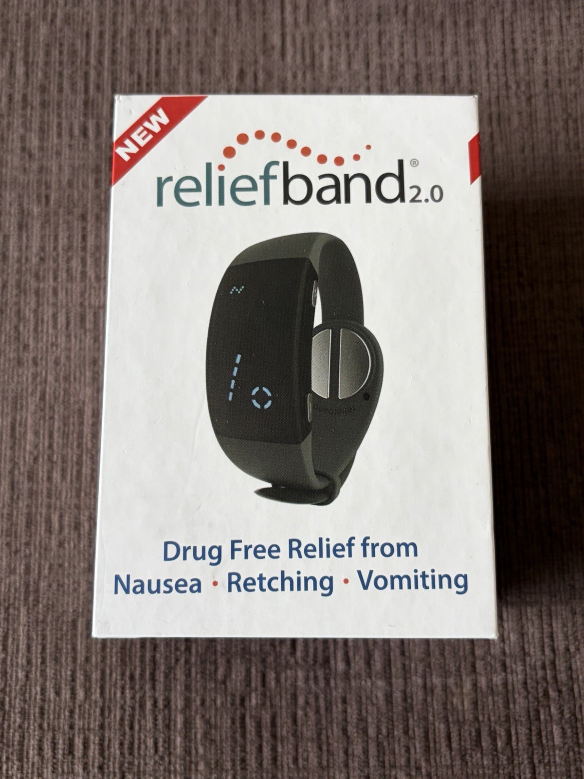 Reliefband Premier 2.0 Anti-Nausea Wristband w/Box,Cable,Gel,Instructions