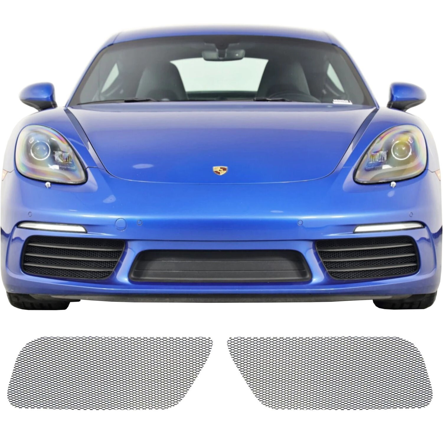 CCG BLACK MESH GRILL KIT FOR A 2017-26 PORSCHE CAYMAN S GRILLE PRE-CUT 2 PIECE CCG BLACK MESH GRILL KIT FOR A 2017-26 PORSCHE CAYMAN S GRILLE PRE-CUT 2 PIECE