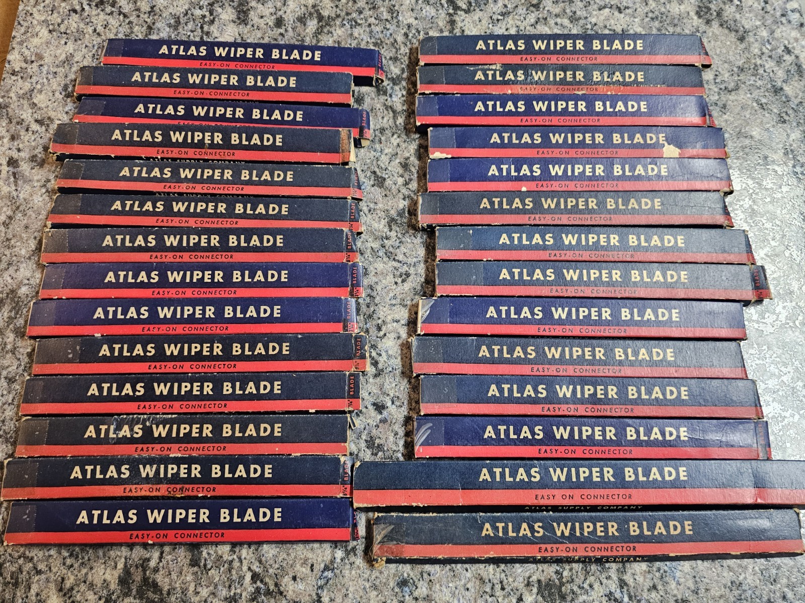 Atlas NOS Wiper Blade Lot Of 28 Blades 1920s 1930s FORD CHEVY DODGE Vintage Atlas NOS Wiper Blade Lot Of 28 Blades 1920s 1930s FORD CHEVY DODGE Vintage