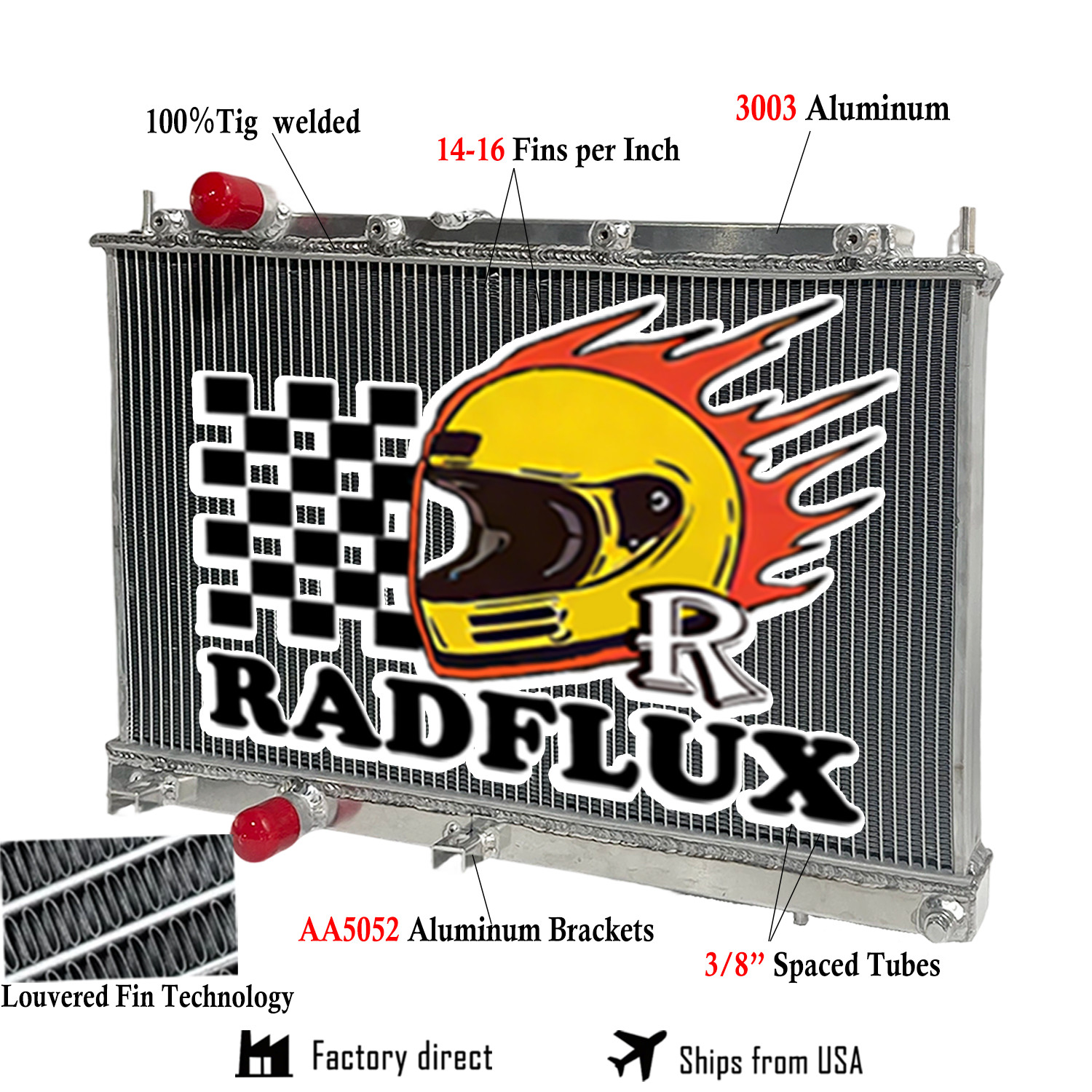 Full Aluminum Radiator Fit to Mitsubishi Lancer Evo 4 5 6 IV/V/VI MT 1997-00 New