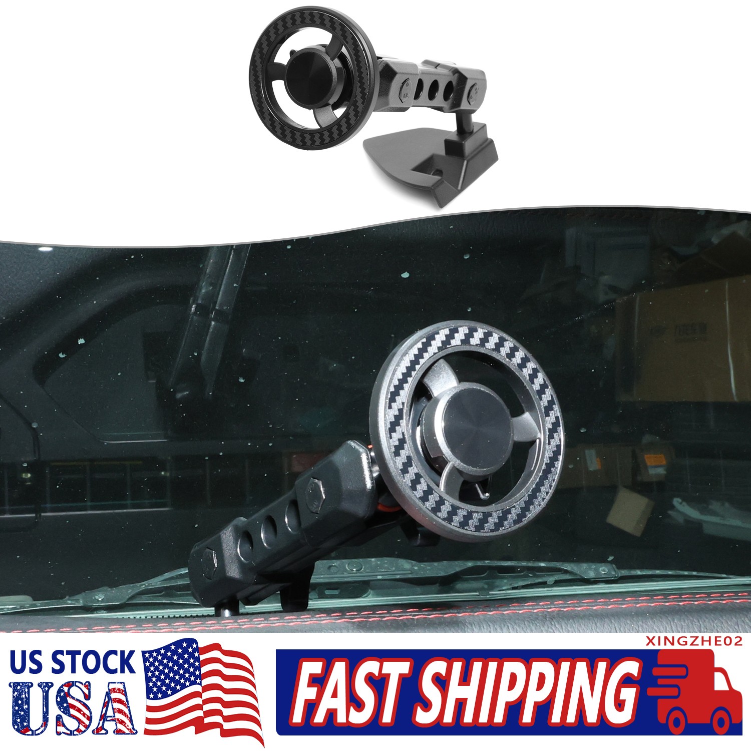 For Jeep Wrangler JL 2018+ Dashboard Phone Holder Round Magnetic Phone Mount