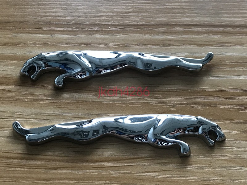 2PCS Metal Chrome 3D Emblem Sticker Car Body Rear Fender Badge For Jaguar 2PCS Metal Chrome 3D Emblem Sticker Car Body Rear Fender Badge For Jaguar