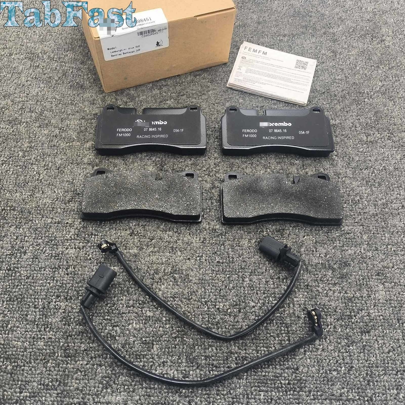 NEW FOR Lamborghini Aventador 12-2022 6.5L V12 Rear Brake Pad Kit With Sensors