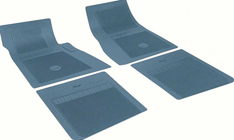 OER Dark Blue Bow-Tie Floor Mat Set 1967-1969 Camaro 1968-1974 Chevy II Nova