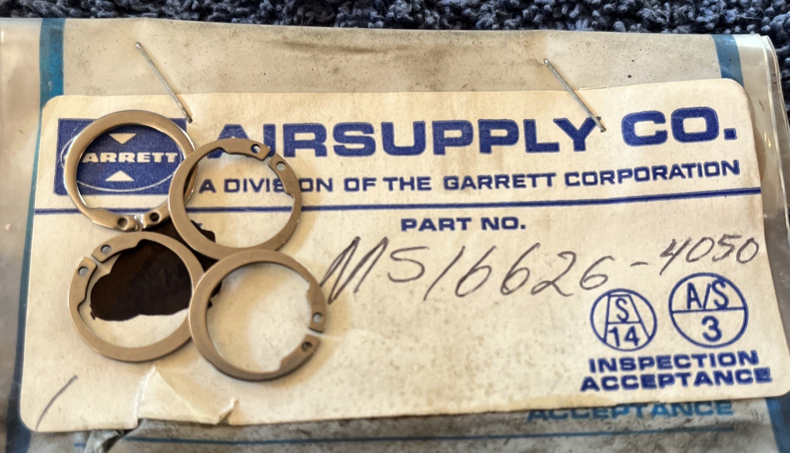 Garrett Air Supply MS16626-4050 Lock Ring Pack Garrett Air Supply MS16626-4050 Lock Ring Pack