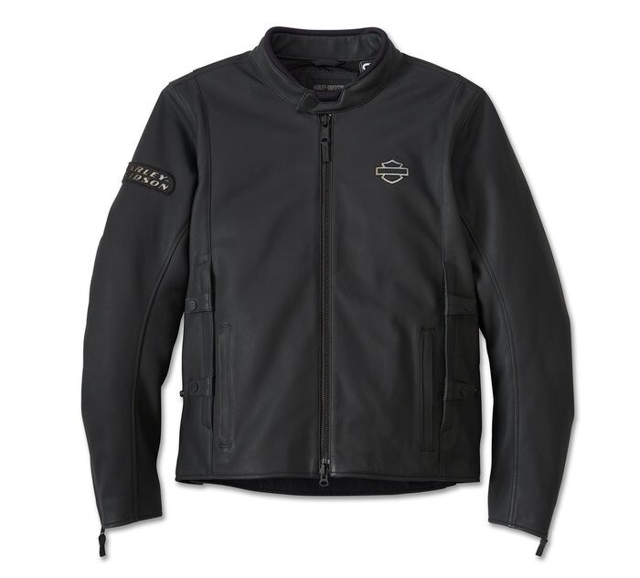 Harley Davidson Men's Triple Vent System Genuine Cow Leather Motorcycle Jacket