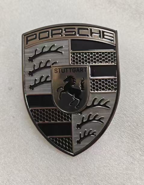  Fits 911 Macan PanameraTurbonite Front hood Crest Emblem 95C-853-601-A