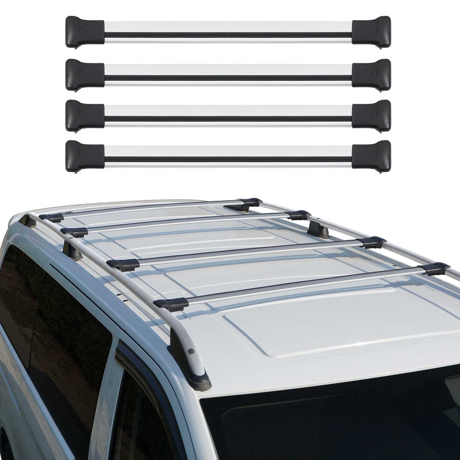 MERCEDES VITO VIANO W639 Roof Racks Elegance V1 Gray 4Pcs