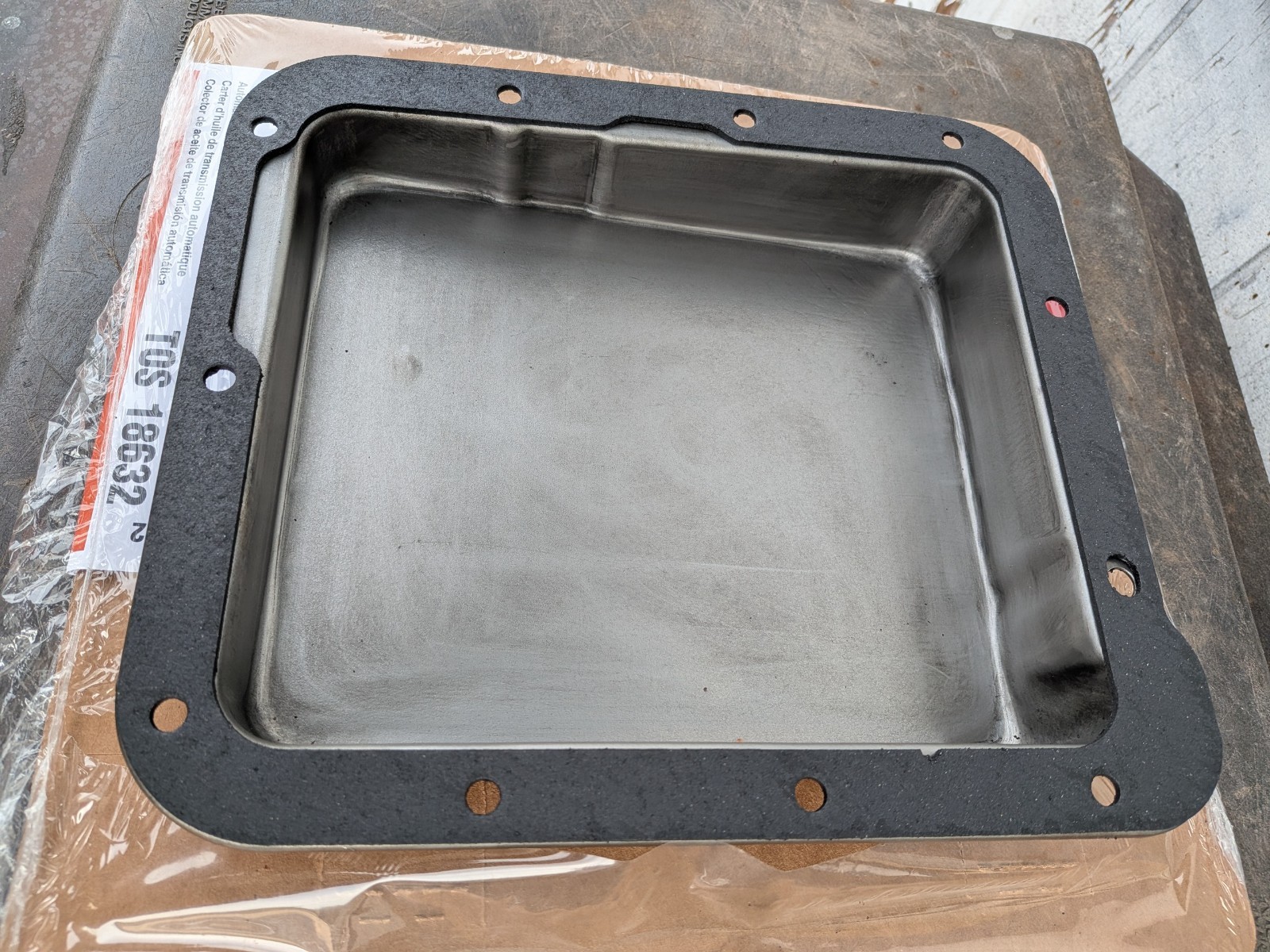 1960's Ford C4 Transmission Pan Case Fill Type Ford Original Part with Gasket