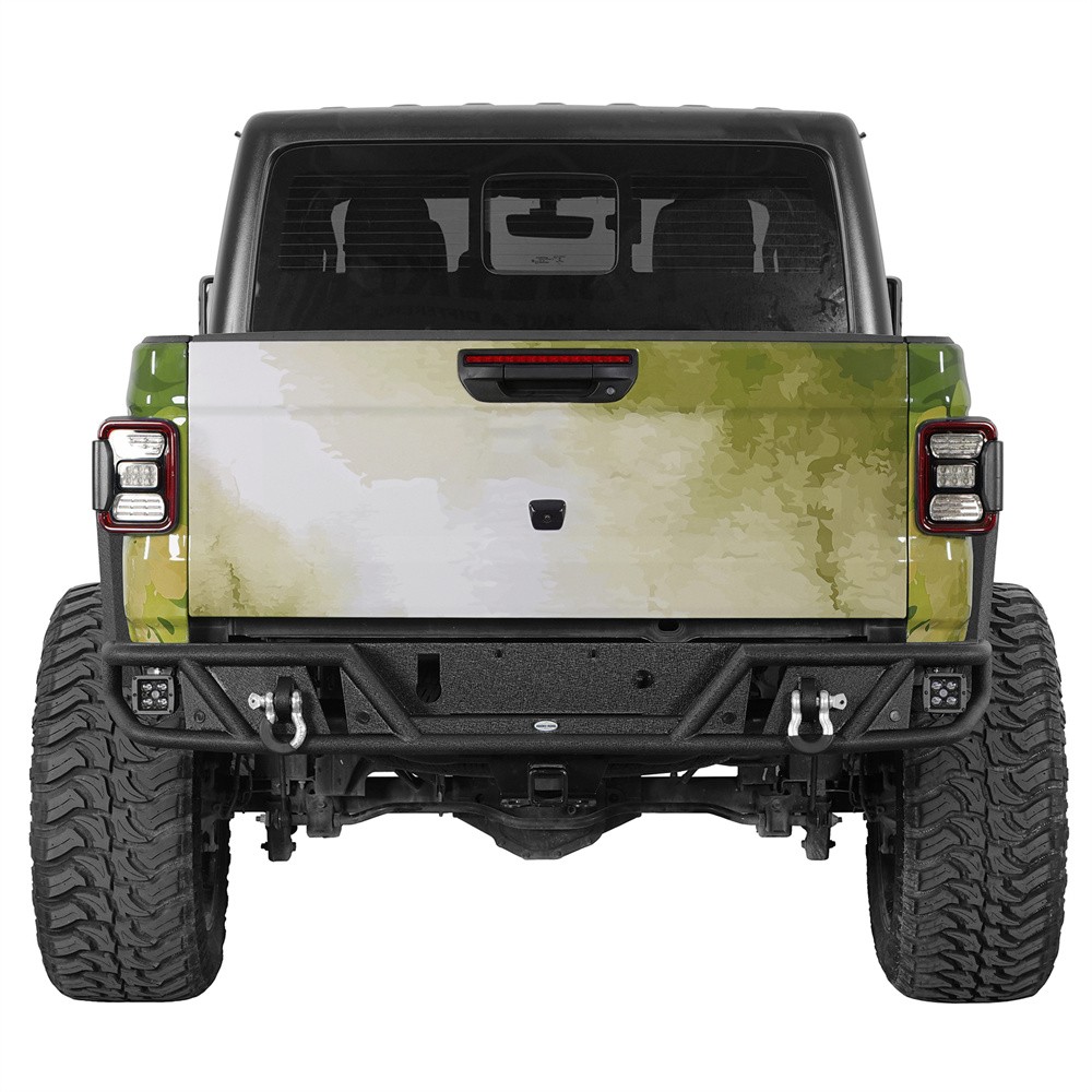 Fit Jeep Gladiator JT 2020-2026 Tubular Steel Rear Bumper Reinforcement w/D-ring Fit Jeep Gladiator JT 2020-2026 Tubular Steel Rear Bumper Reinforcement w/D-ring