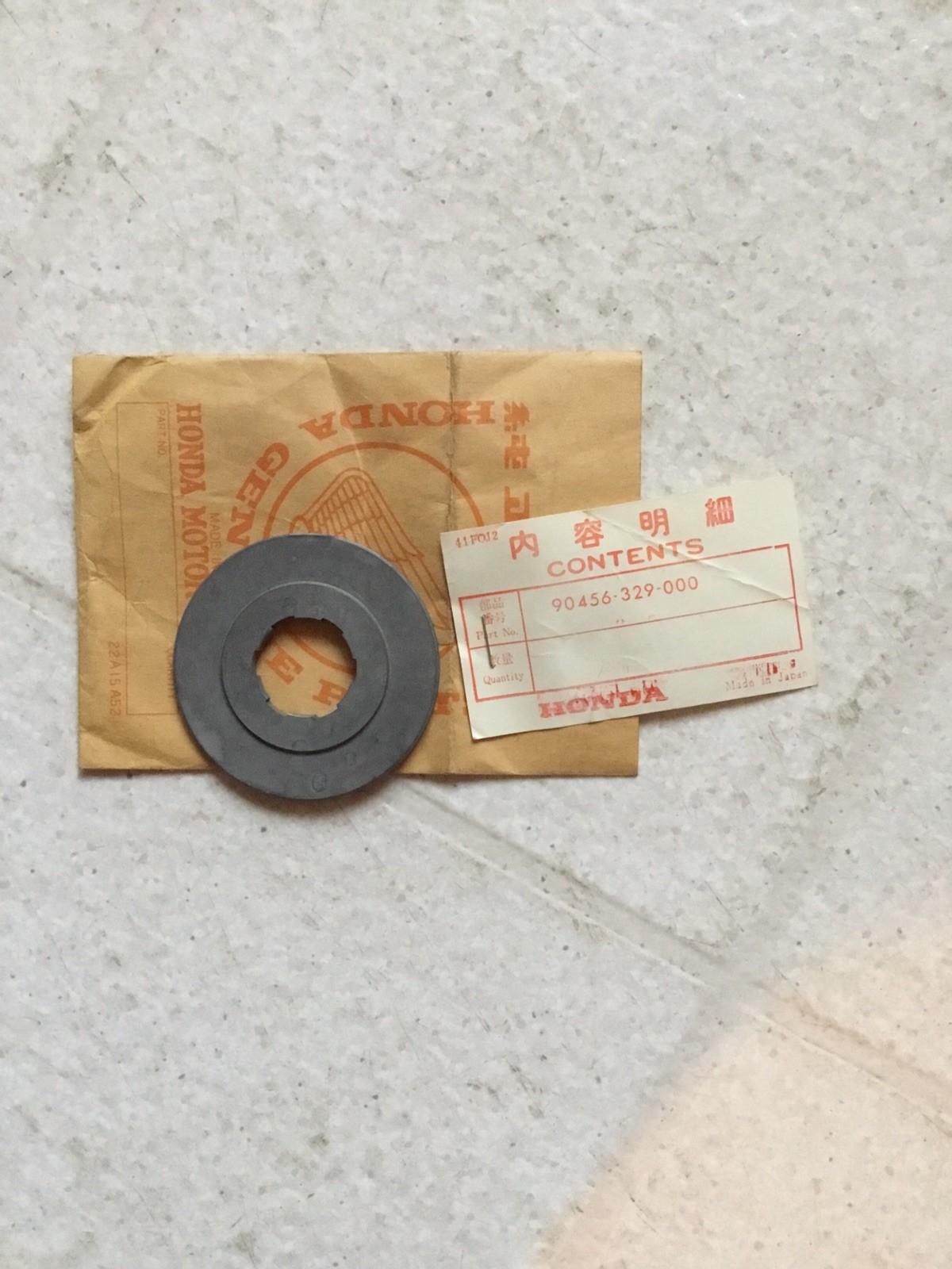 Nos Honda Thrust Washer 90456-329-000 Nos Honda Thrust Washer 90456-329-000