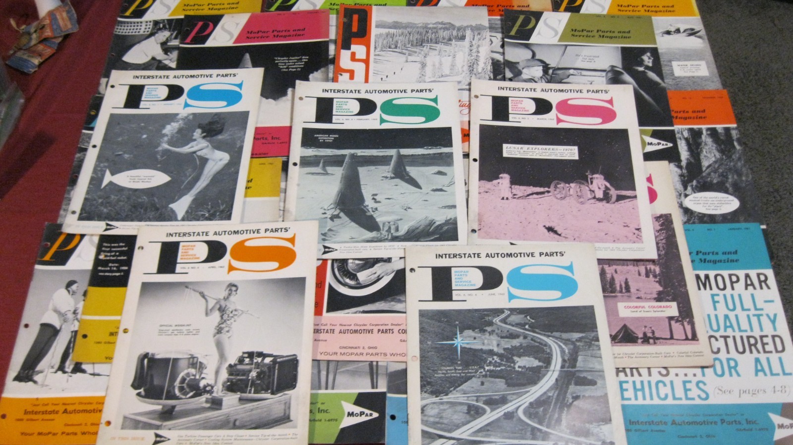 Nice original 1959-1962 Mopar PS Magazine lot ,23 pcs, Very rare