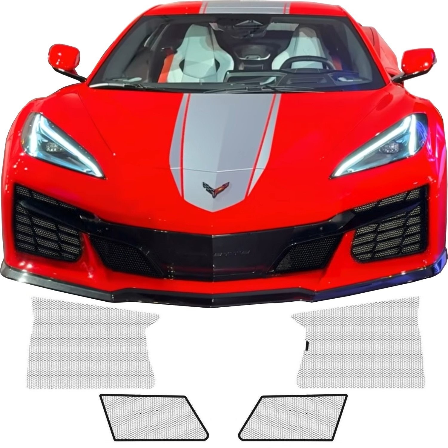 CCG MESH GRILL 4 PIECE SET FOR A 2027 CHEVROLET CORVETTE C8 GRAND SPORT GRILLE CCG MESH GRILL 4 PIECE SET FOR A 2027 CHEVROLET CORVETTE C8 GRAND SPORT GRILLE
