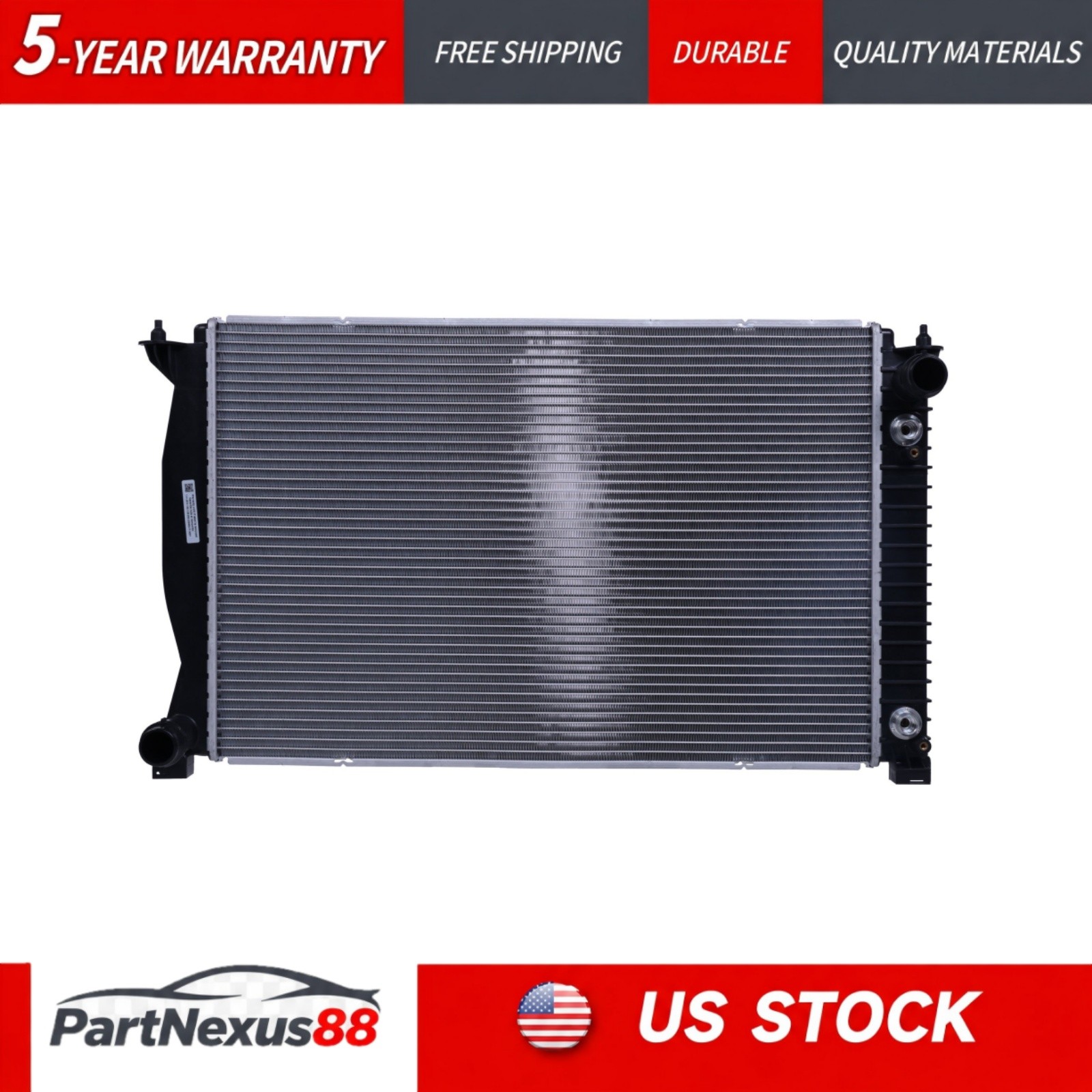 Aluminum Radiator For Audi A6 Quattro 4.2L 2005 2006 -2011 S6 5.2L 2007-2011