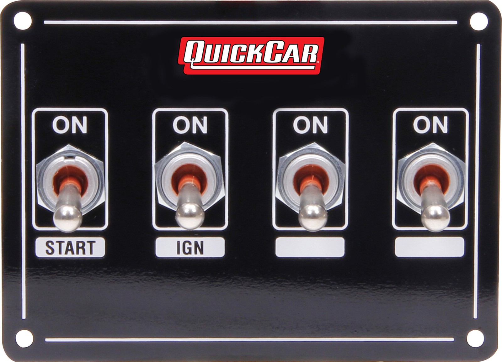 QuickCar for Switch Panel Black Plate, Weatherproof Start Switch, Ignition