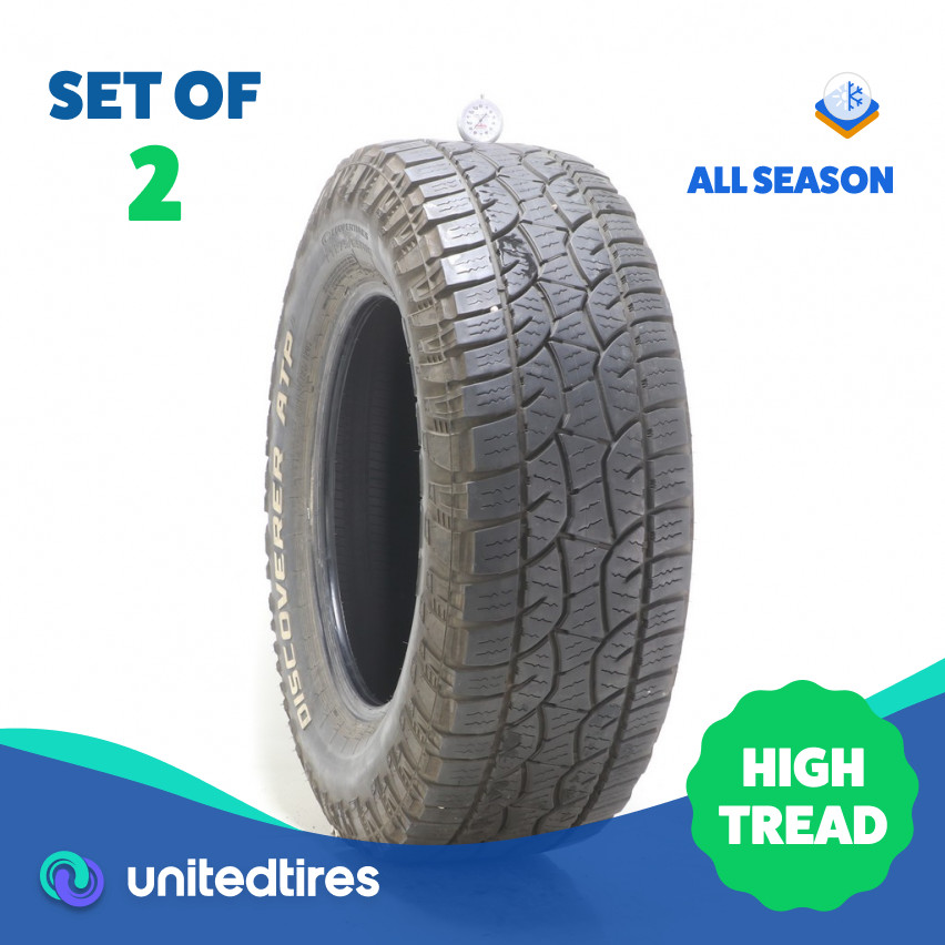 Set of (2) Used LT 275/65R18 Cooper Discoverer ATP II 123/120S - 8.5/32