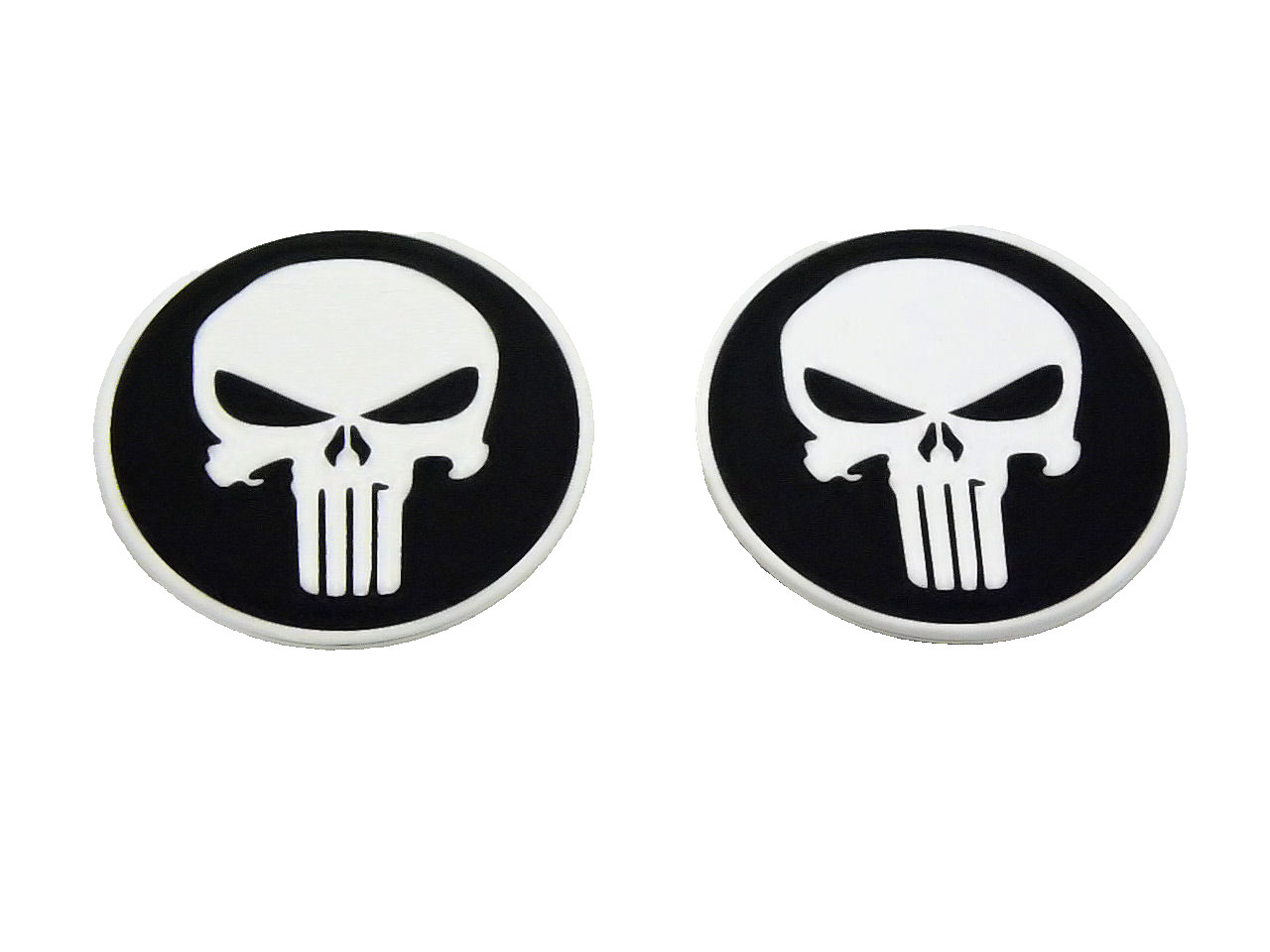 2 PUNISHER SKULL HARLEY DAVIDSON CAR TRUCK SUV UNIVERSAL 37.5MM ROUND EMBLEM 2 PUNISHER SKULL HARLEY DAVIDSON CAR TRUCK SUV UNIVERSAL 37.5MM ROUND EMBLEM