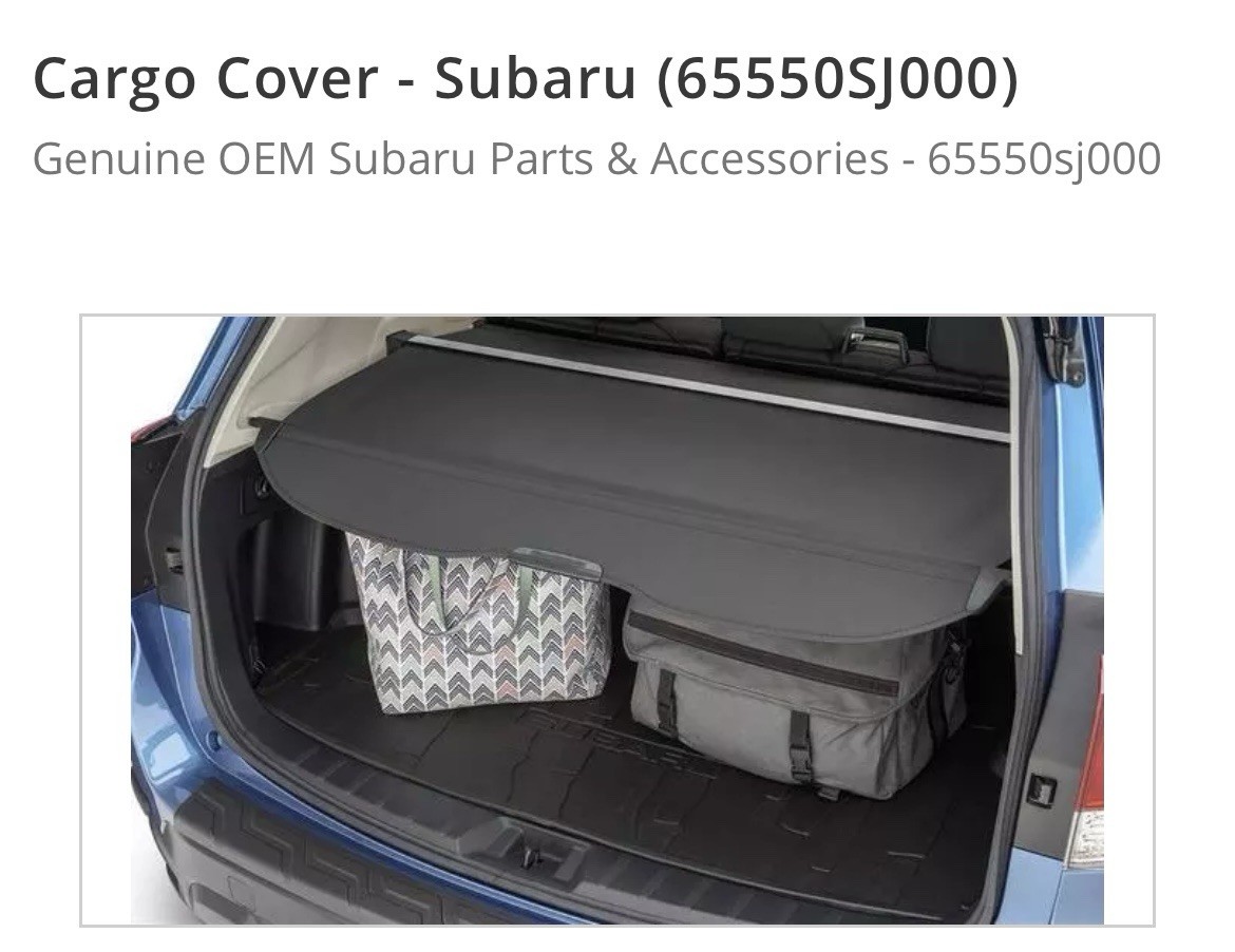 Subaru Forester retractable Cargo Cover - Subaru (65550SJ000) Genuine OEM Subaru Subaru Forester retractable Cargo Cover - Subaru (65550SJ000) Genuine OEM Subaru