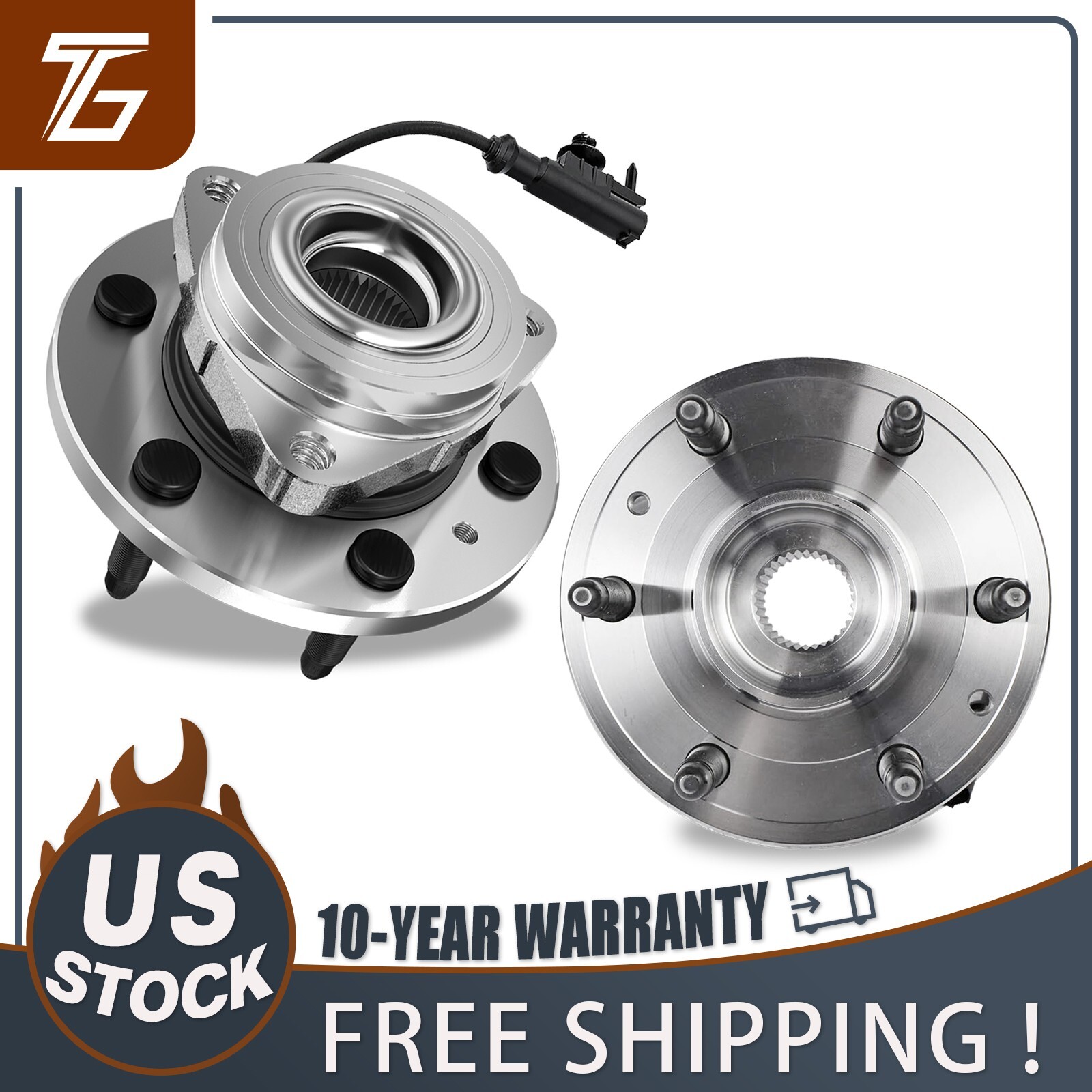 2x 4WD Front Wheel Hub Bearing for Chevy Silverado GMC Sierra 1500 Yukon Tahoe