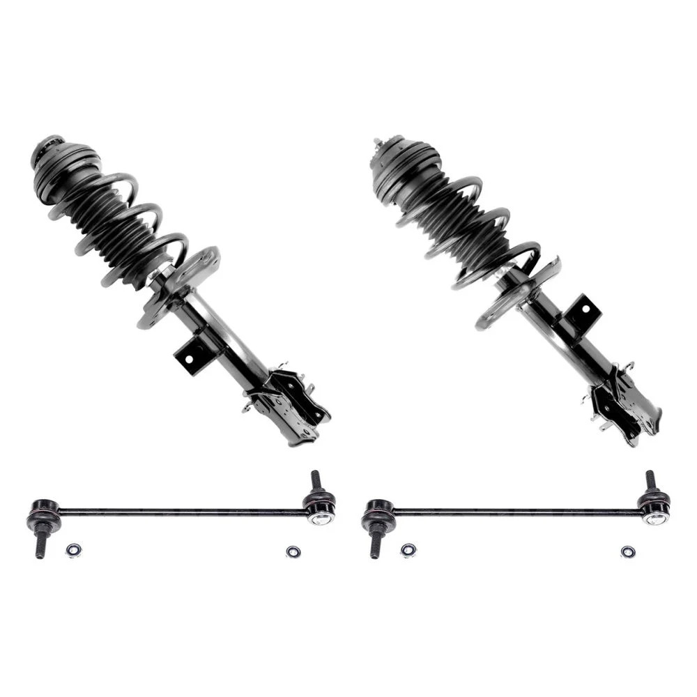 For Fiat 500L 14-17 Front Complete Strut Assemblies & Stabilizer Bar Link Kit