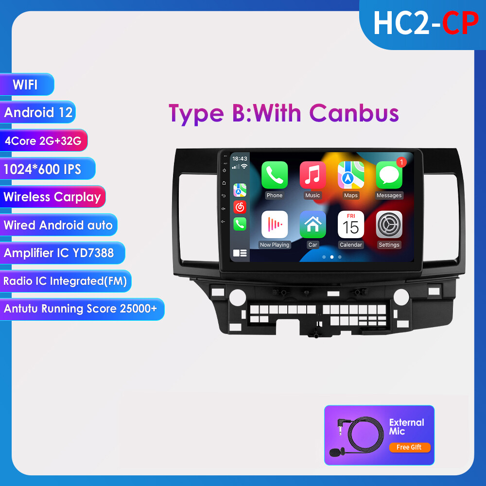 Android 13 Car Stereo for Mitsubishi Lancer EVO X Radio GPS Naviation Head Unit