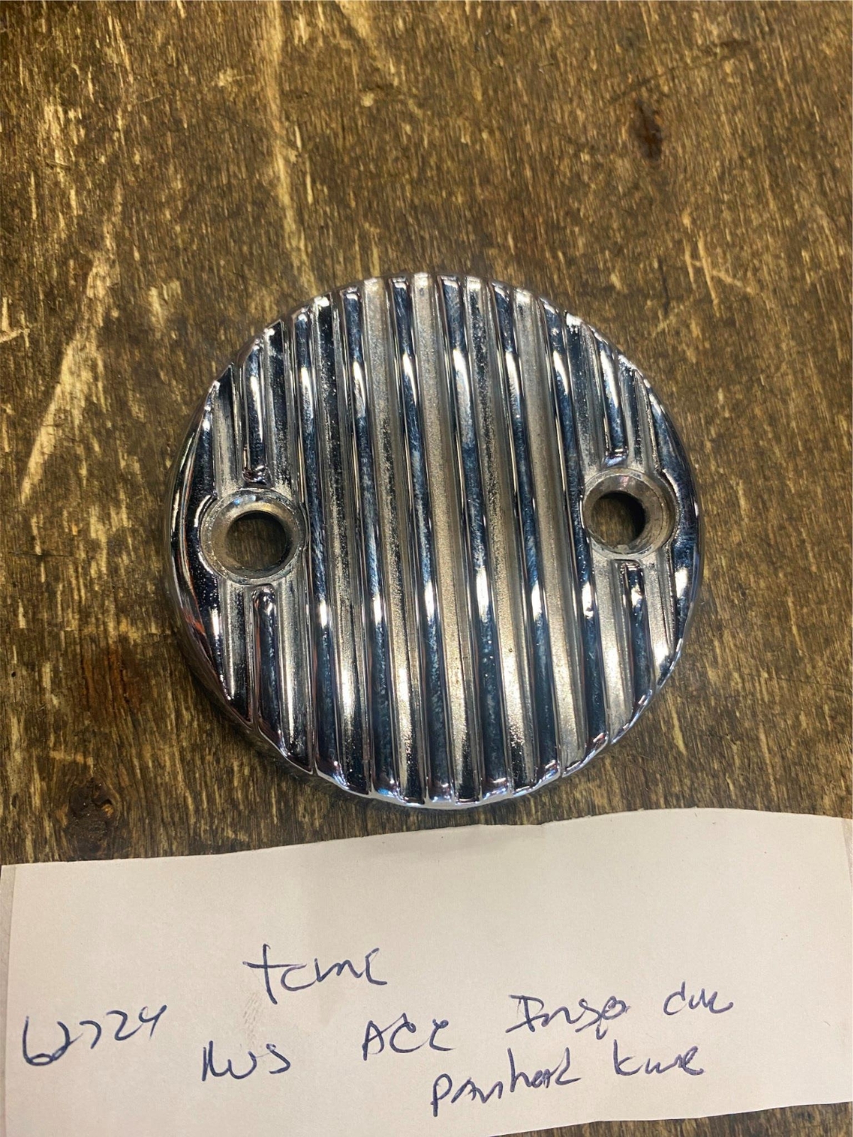 NOS TCME Ribbed Inspection Cover Vtg Acc Jammer Panhead Knucklehead Tin Primary NOS TCME Ribbed Inspection Cover Vtg Acc Jammer Panhead Knucklehead Tin Primary