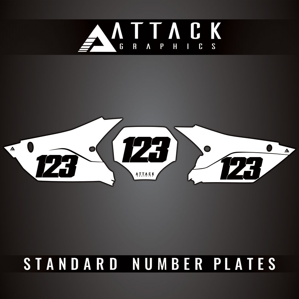 Attack Graphics Number Plate Backgrounds For Yamaha YZ450F 2023