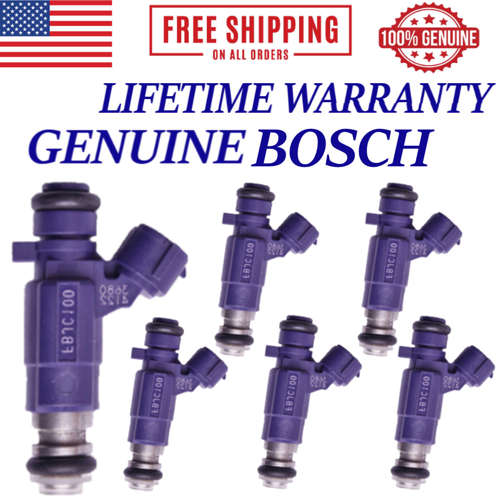 NEW 6pc GENUINE BOSCH Fuel Injectors For 2003, 2004 Nissan 350Z 3.5L V6