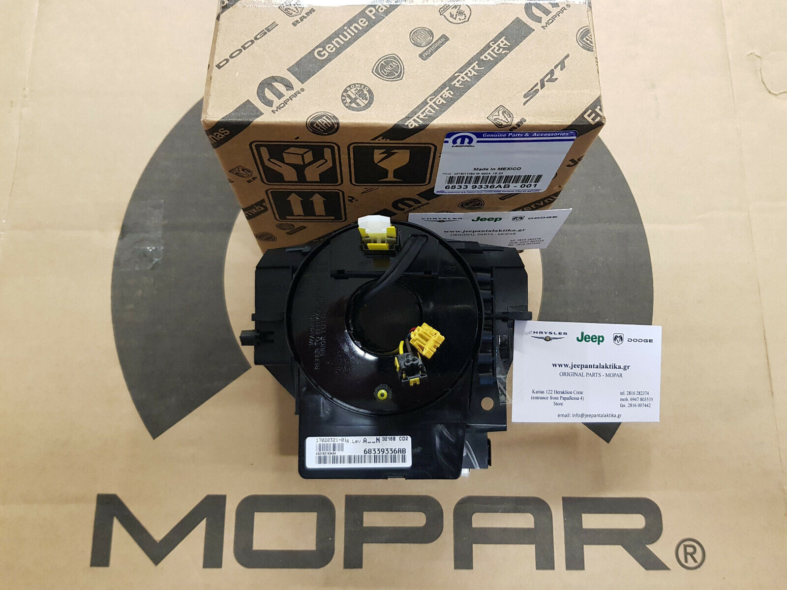 Mopar 68339336AB New Steering Wheel Clockspring Jeep Wrangler JK 2007 +