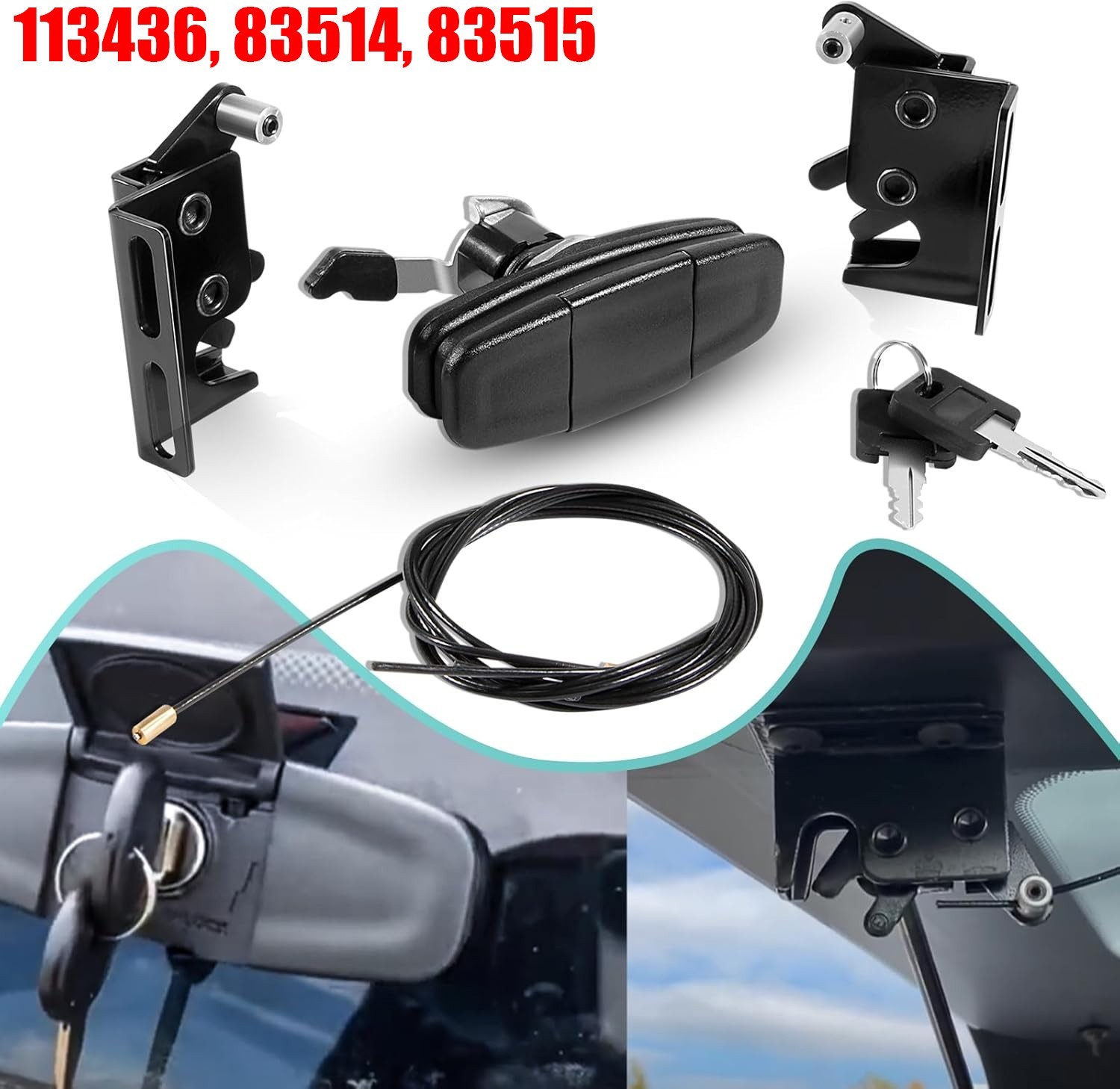 For Leer Truck Cap and Tonneau cover Twist Lock / Handle & Latches 83514 / 83515