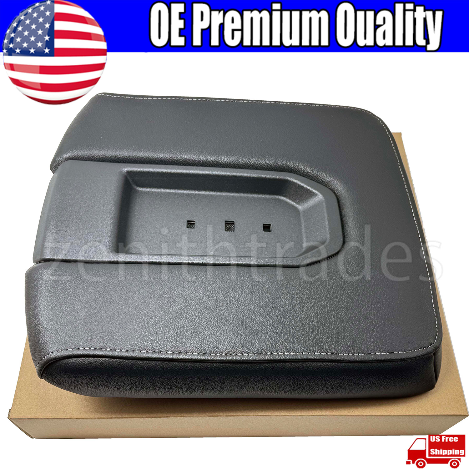 For 2019-2026 Chevy Silverado GMC Sierra Front Center Seat Armrest Lid 84714633