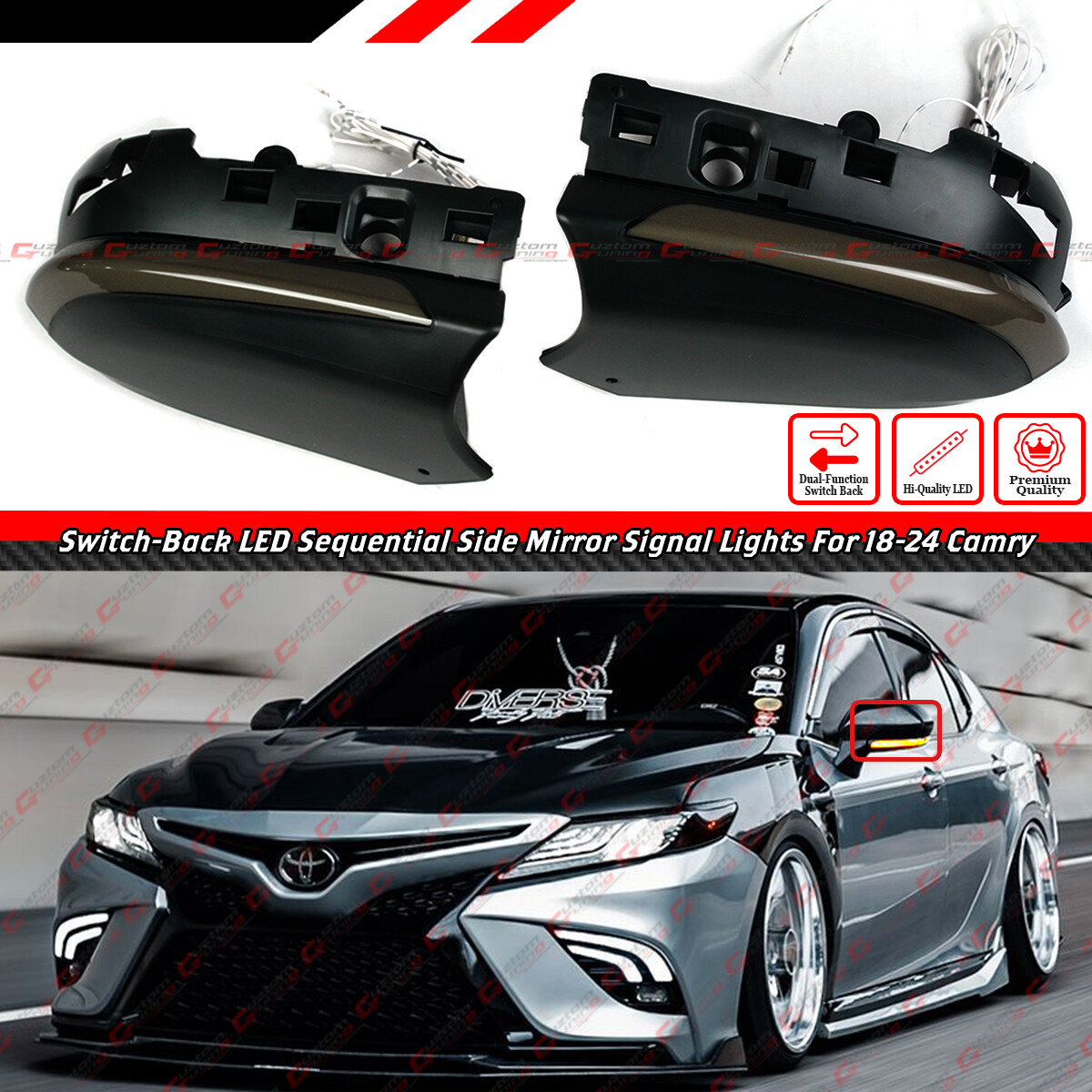 FOR 18-2024 TOYOTA CAMRY SWITCH BACK SIDE MIRROR LED SEQUENTIAL SIGNAL DRL LIGHT FOR 18-2024 TOYOTA CAMRY SWITCH BACK SIDE MIRROR LED SEQUENTIAL SIGNAL DRL LIGHT