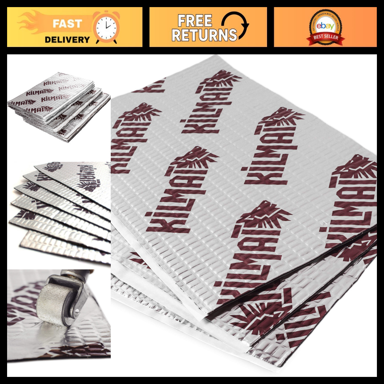 36 sqft Car Sound Deadening Mat, 80 Mil Butyl Automotive Noise Insulation, Audio 36 sqft Car Sound Deadening Mat, 80 Mil Butyl Automotive Noise Insulation, Audio