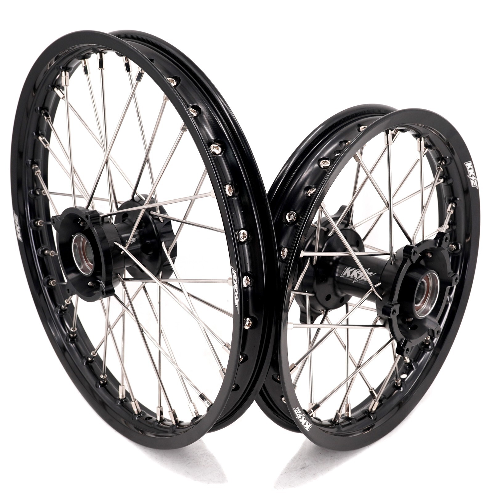 KKE 17/14 Small Kid\'s Wheels for GAS GAS MC85 KTM 85 SX 2021-2024 Black Rims