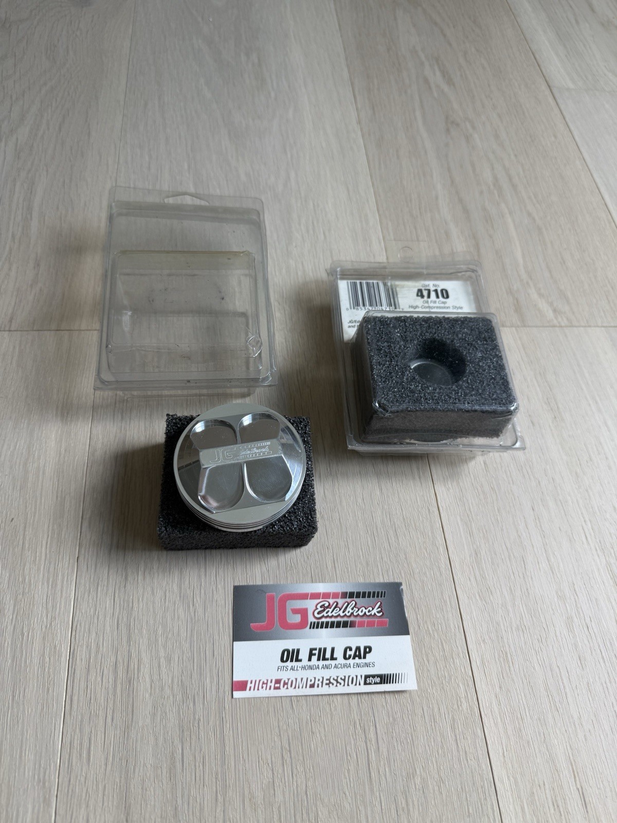 JG x Edelbrock Engine Oil Fill Cap High Compression Style #4710